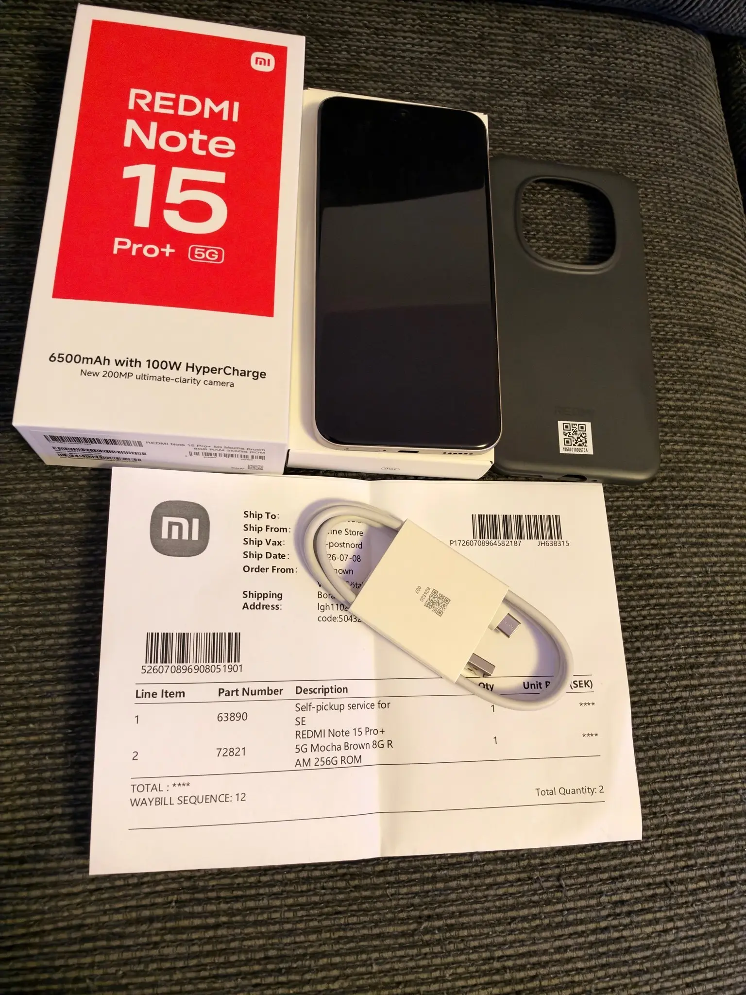 Xiaomi Redmi Note 15 Pro+ 5G 256GB 8GB Ram Mocha Brown