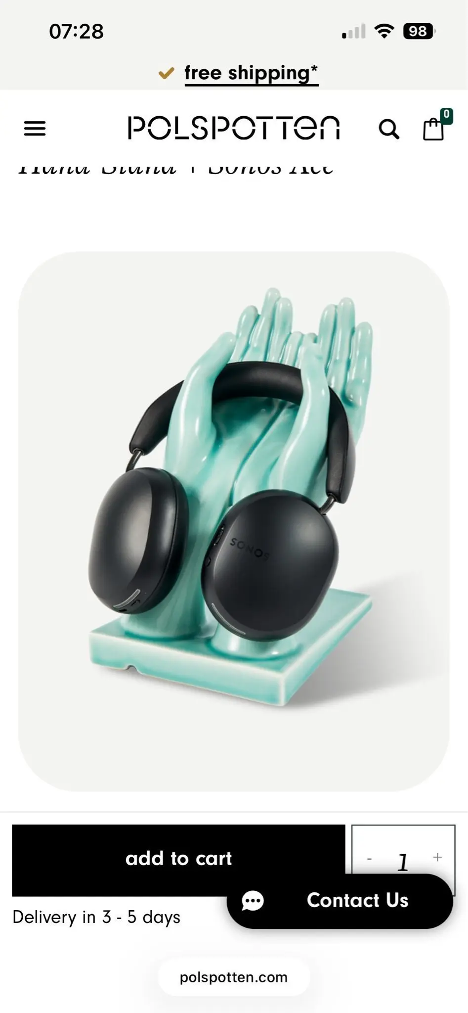 Sonos Hand stand pols potten collab Sonos