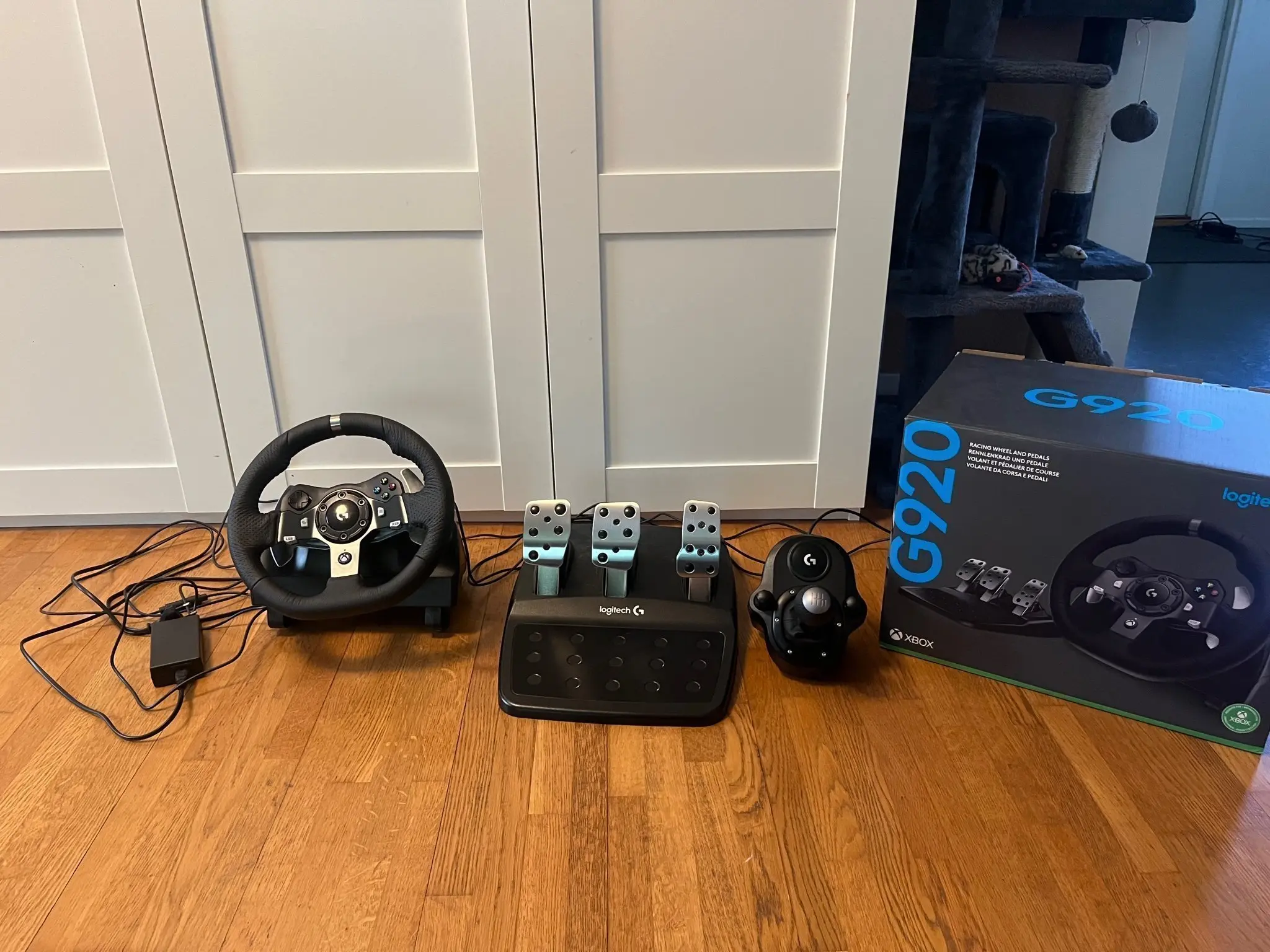 Microsoft Logitech G920 ratt, pedaler och växelspak för Xbox och PC