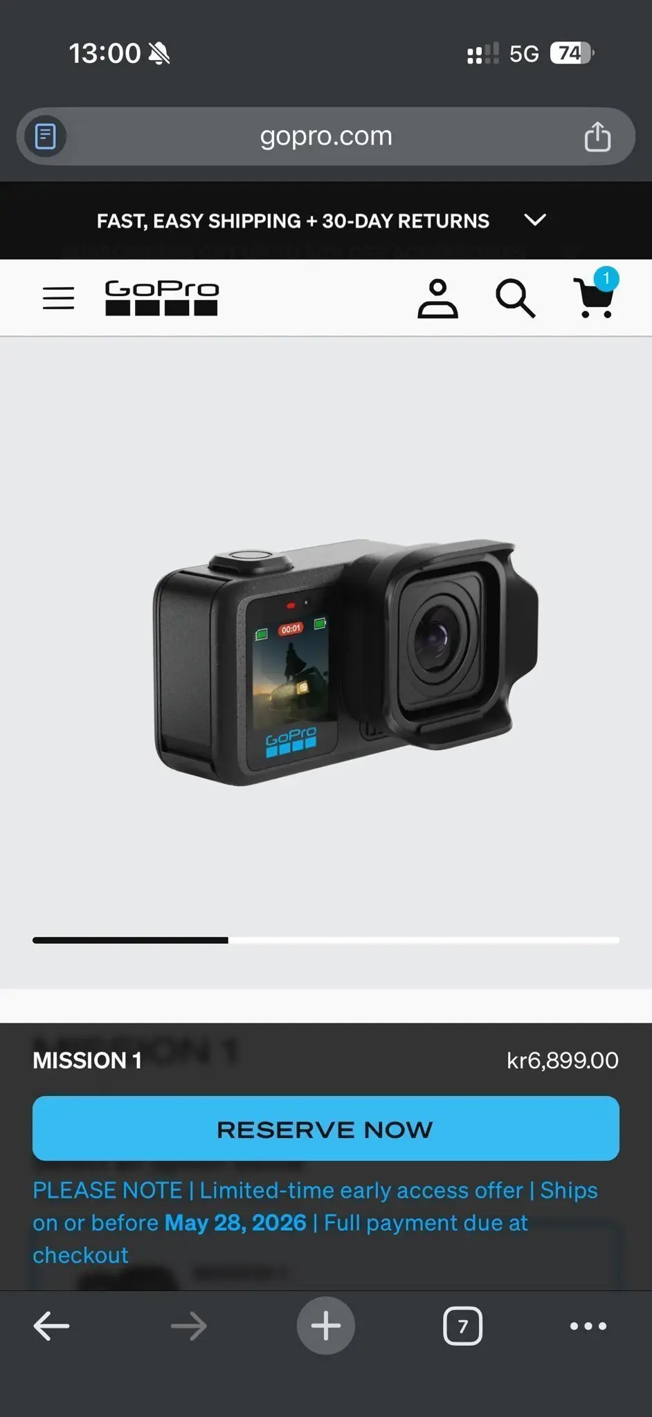GoPro Go-Pro Mission 1